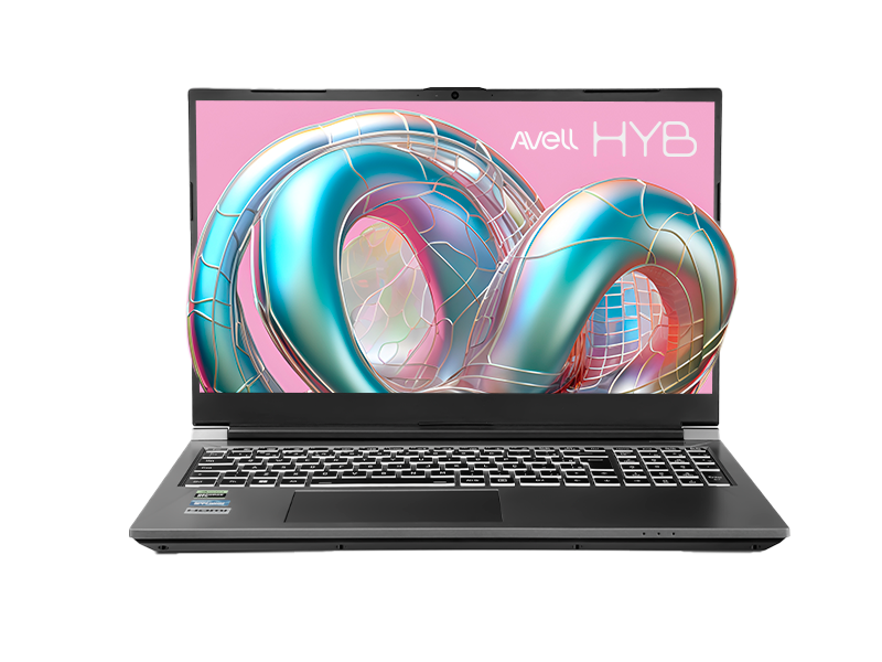Notebook Avell HYB A50i com design moderno, tela ampla e performance avançada para profissionais de criação e gamers exigentes