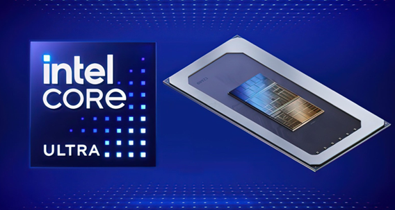 Processador Intel Core Ultra — nova geração com inteligência artificial integrada e desempenho otimizado para notebooks modernos.