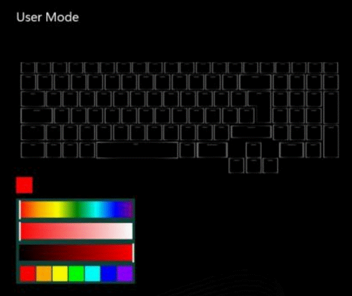 Personalização do teclado em Modo de Usuário
