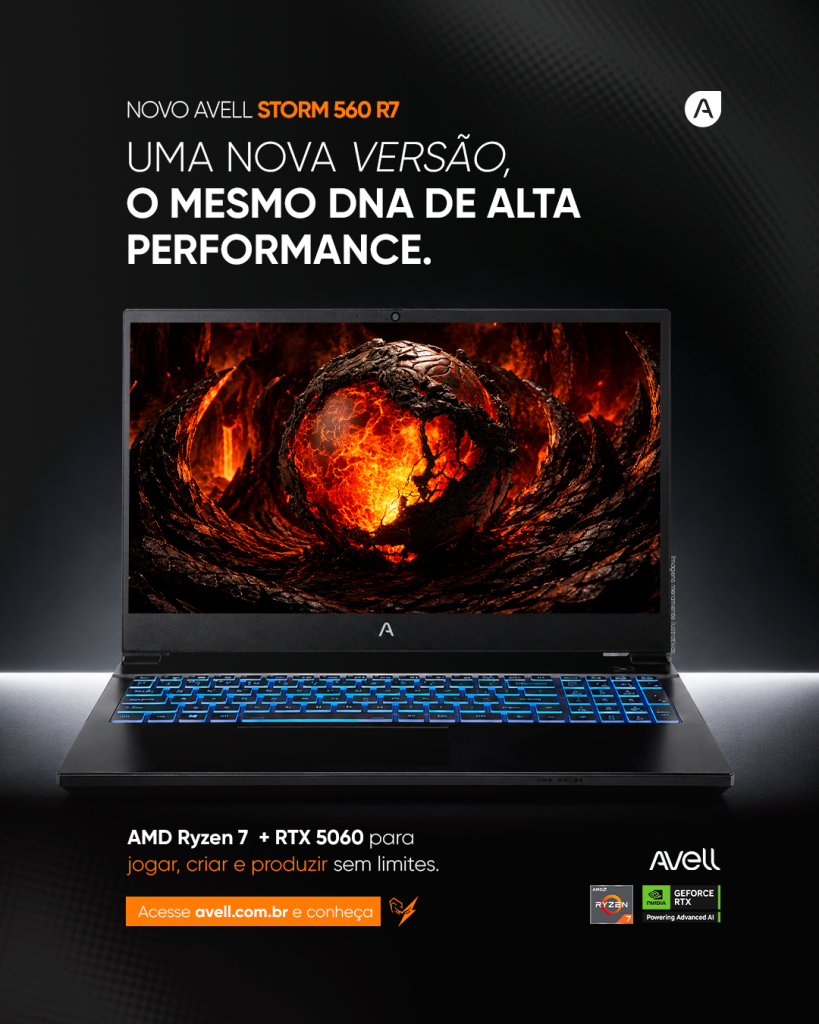Avell STORM 560 RTX 5060 | Ryzen 7